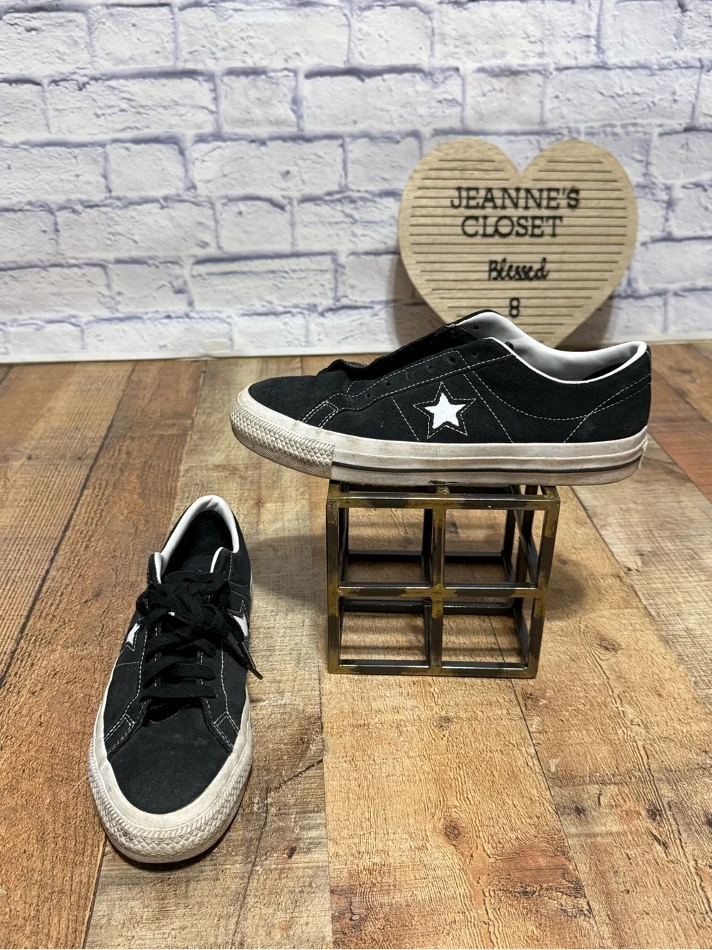 Converse CONS Unisex One Star Pro Ox Skate Shoes 171327C Black/White